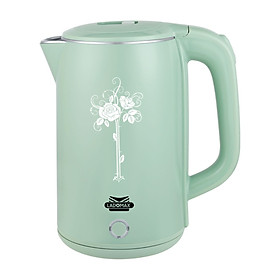 Ấm đun nước 2.5L Ladomax HA-887 thiết kế 2 lớp với lòng nguyên khối, công suất lớn nấu nước sôi nhanh - Hàng chính hãng