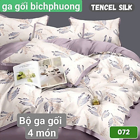 Bộ drap gối Tencel vải Hàn Quốc , đỉnh cao mát , mềm mại { drap và 3 áo gối