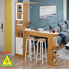 Mua Quầy bar mini  quầy bar kiêm vách ngăn phòng khách nhà bếp 4VQB02 ( Không kèm ghế )- NỘI THẤT LẮP RÁP VIENDONGADV