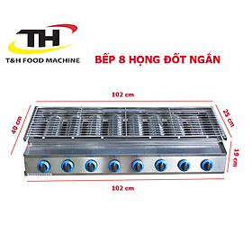Mua Bếp nướng Gas 8 họng đốt ngắn