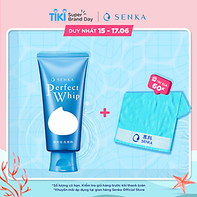 Sữa Rửa Mặt Tạo Bọt Chiết Xuất Tơ Tằm Trắng Senka Perfect Whip 120g - 14839