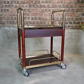 Mua Xe đẩy phục vụ thức ăn  đồ uống 2 tầng cao cấp  Mã C-83  Thương hiệu CHINASOUTH  Gỗ xoan đào