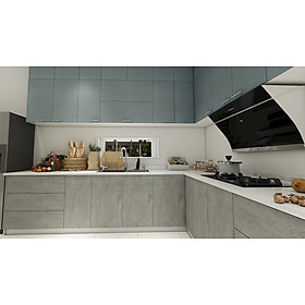 Mua TỦ BẾP DƯỚI GỖ AN CƯỜNG PHỦ MELAMINE KẾT HỢP MẶT TỦ ĐÁ THẠCH ANH VICOSTONE DÁNG L 3M SS4-1157