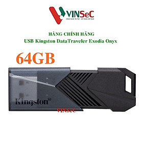 USB Kingston 3.2 Gen 1 DataTraveler Exodia Onyx USB Flash Drive 64G / 128G / 256G - Hàng Chính Hãng