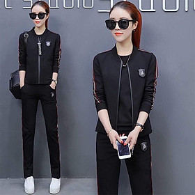 Bộ đồ thể thao nữ phối màu logo TT233