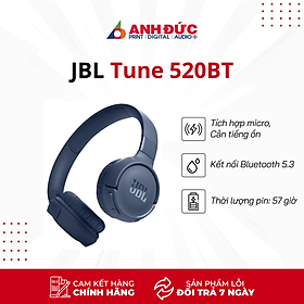 Mua Tai Nghe Chụp Tai Bluetooth JBL Tune 520BT (Pin Mạnh Mẽ Đến 57 Giờ) - Hàng Chính Hãng