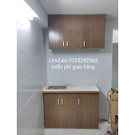 Mua Bộ tủ bếp mini nhựa đài Loan ốp mặt gạch sẵn bồn rửa