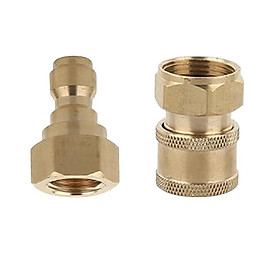 2x Quick Connector Coupler for Pressure Washer Nozzle Hose Pipe Fitting A+D