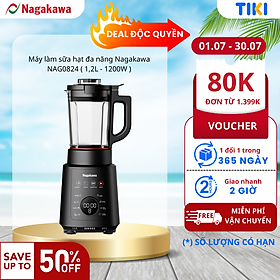 Máy làm sữa hạt đa năng Nagakawa NAG0824 (1.2L - 1200W) - Hàng chính hãng