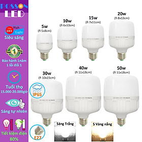 Mua Bóng đèn Led trụ 5w 10w 15w 20w 30w 40w 50w bup trụ T bulb siêu sáng tiết kiệm điện kín chống nước mưa Posson LC-5-50x