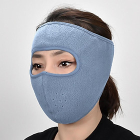 Mùa đông ấm áp thể thao che mặt mặt nạ cổ có thể giặt được mặt nạ chống nắng. Color: blue