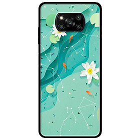Ốp lưng dành cho Xiaomi Poco X3 mẫu Họa Tiết Nền Xanh