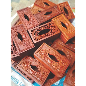 Hộp Giấy Ăn Gỗ Hương Dễ Vệ sinh Có khóa cài tiện lợi