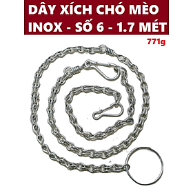Dây xích cho mèo INOX - Số 6 - Dài 1.7 mét