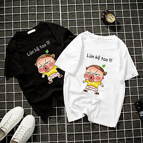 Áo thun unisex form rộng in lùn kệ tao dễ thương vải dày mịn 2019T1100