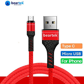 Mua Cáp sạc dây dù BEARTEK 0.9m Micro USB cho điện thoại android Samsung/ Oppo  Xiaomi – Hàng chính hãng