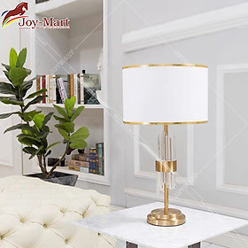 Mua Đèn Ngủ Để Bàn Kiểu Dáng Hiện Đại Joymart MB2796 Đèn Bàn Phòng Ngủ Thân Pha Lê Chao Vải Đế Hợp Kim Cao Cấp Mạ Vàng Sang Trọng