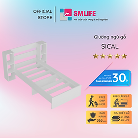 Mua Giường ngủ hiện đại bằng gỗ thiết kế đẹp SMLIFE Sical