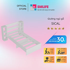 Giường ngủ hiện đại bằng gỗ thiết kế đẹp SMLIFE Sical