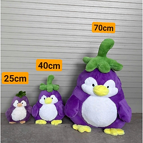 Thú nhồi bông chim cánh cụt cà tím đáng yêu - Size 25cm đến 70cm - Quà tặng gấu bông êm mịn cho bé