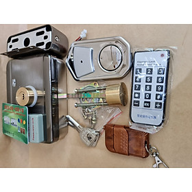 Mua Bộ Ổ khóa điện tử kèm remote điều khiển   kết hợp với đầu đọc vân tay và thẻ từ trắng sử dụng cho cửa SẮT