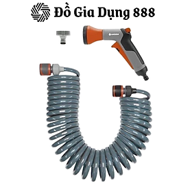 Vòi Tưới Lò Xo GARDENA 10M, Ống Tự Động Cuộn Lại Đến Kích Thước Tối Thiểu, Phù Hợp Tưới Cây Ở Những Nơi Có Diện Tích Nhỏ, Nhập Đức