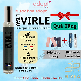 Nuoc hoa adopt,nước hoa pháp cao cấp L'eau Virile hương thơm mạnh mẽ cuốn hút dung tích 30ml