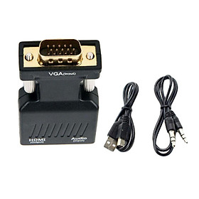 HDMI To VGA Adapter Converter With Audio Support 1080P Signal Output