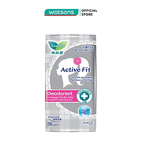 Băng Vệ Sinh Laurier Active Fit Ag+ Miếng Lót Hàng Ngày Khử Mùi Kháng Khuẩn 36 Miếng
