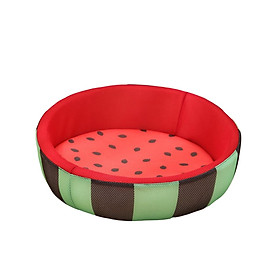 Lovely Watermelon Pattern Round Cooling Cat Dog Bed Pet Cushion Mesh Fabric