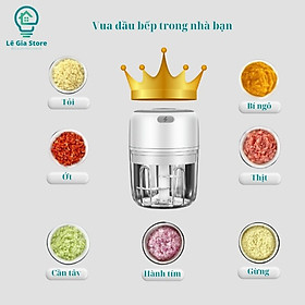 Máy xay tỏi, ớt mini cầm tay, xay rau củ quả, thực phẩm siêu tiện lợi