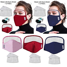 Anti Dust Adults Mouth Cover Masks With Clear Eye  3 Pieces