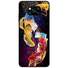 Ốp lưng dành cho Xiaomi Poco X3 mẫu Cặp Cá Vàng Đỏ