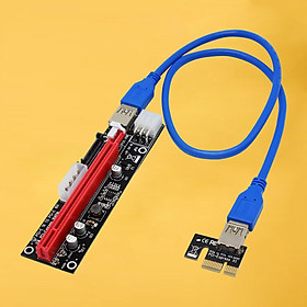 USB3.0 PCI E 1x To16x Extender Riser Card for Mining Blue