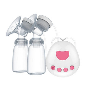 Intelligent Microcomputer Pump Bilateral Sucked Electric B-r-e-a-s-t Pump with Milk Bottle for Mothers