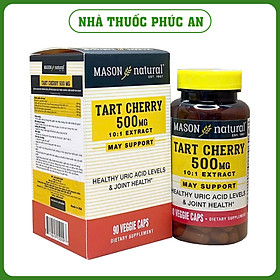 Viên uống hỗ trợ giảm acid uric Gout MASON NATURAL Tart Cherry Mỹ 90 viên giúp giảm đau xương khớp