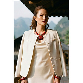 Áo Khoác Jacket Tweed Trắng Hà Giang Top187 thời trang thiết kế Hity