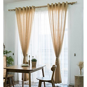 Mua Rèm cửa voan xô VÀNG NÂU nhiều size