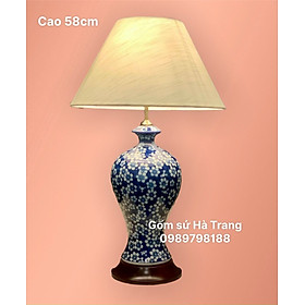 Mua Đèn ngủ decor gốm sứ Bát Tràng cao cấp vẽ băng mai