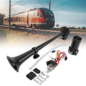 17.7 Inch Super Loud 150db 12V Air Horn Kit Vehicles Van Train Speaker Set