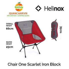 Ghế dã ngoại xếp gọn Helinox Chair One Scarlet Iron Block