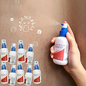 Combo 10 Chai Cồn Sát Trùng 70° Rửa Tay Khô Ngăn Ngừa Vi Khuẩn Chai Xịt 100 ml