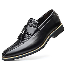 Men's large size casual shoes fashion trend stitching one-step loafers tassel men's shoes