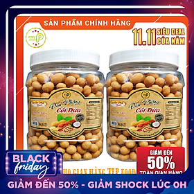 1KG ĐẬU PHỘNG CỐT DỪA SẤY GIÒN - 2 HŨ