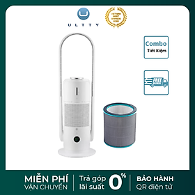 Mua Combo Máy Lọc Không Khí Bù Ẩm ULTTY SKJ - CR022 Dạng Quạt  Diệt Khuẩn Bằng Tia UV + Màng lọc HEPA H14 Nano Phân Tử Bạc - Hàng Chính Hãng