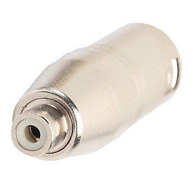 Silver XLR Male to RCA Female Plug Audio Adapter for Guitar Amplifier Amp 58x19x8mm