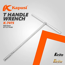 Tay Mở Ốc Chữ T Kapusi – Thép CR-V Cứng Cáp – Tay Dài – Size 6mm đến 19mm | Dụng Cụ Vặn Bu Lông, Đai Ốc Chuyên Dụng