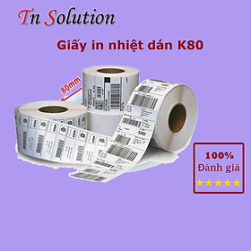 Giấy in nhiệt dán k80 in đơn hàng sàn thương mại điện tử cho các máy in bill có khổ giấy 80mm