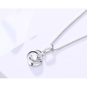 Dây chuyền bạc nữ, Vòng cổ bạc 925 mặt hình xoắn xinh xắn
