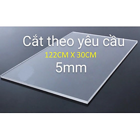Mua Tấm nhựa mica trong suốt  dày 5mm và 3mm x 122cm x 30cm  nhận cắt kích thước theo yêu cầu